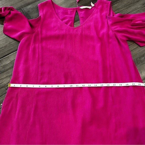 Soft Surroundings Cold Shoulder Destin Fuchsia Dress - Size Small - Picture 12 of 15